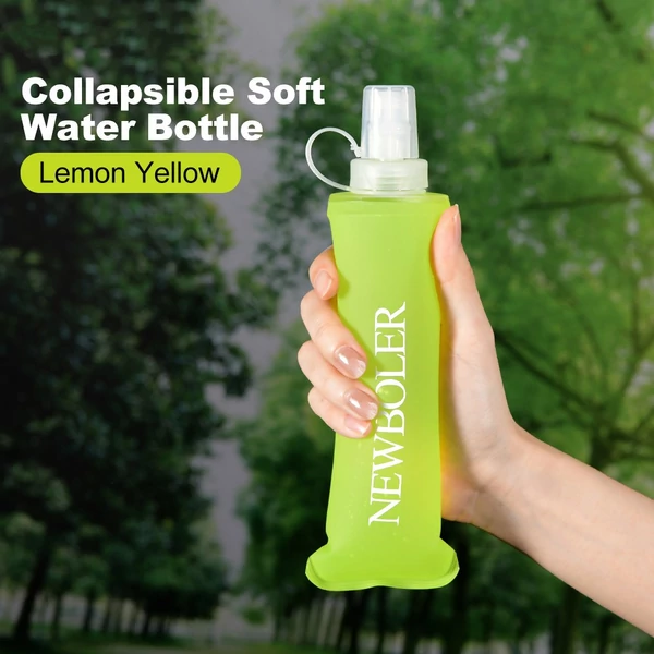 NEWBOLER BOT200 összecsukható, BPA-mentes, puha sportkulacs – 250ml, citromsárga
