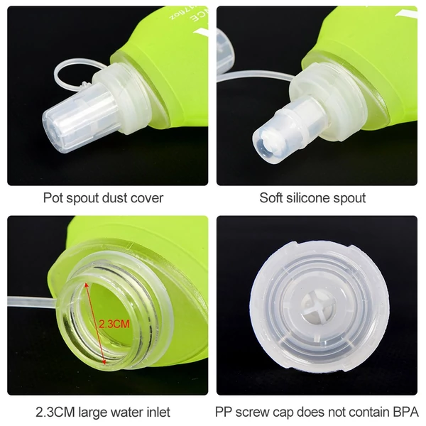 NEWBOLER BOT200 összecsukható, BPA-mentes, puha sportkulacs – 500ml, citromsárga