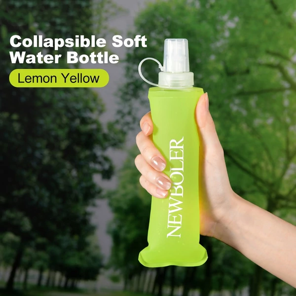 NEWBOLER BOT200 összecsukható, BPA-mentes, puha sportkulacs – 500ml, citromsárga