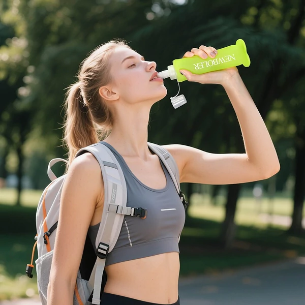 NEWBOLER BOT200 összecsukható, BPA-mentes, puha sportkulacs – 500ml, citromsárga