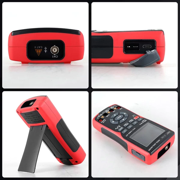 BSIDE ZT702S Digitális Multiméter, Oszcilloszkóp, Auto True RMS, Tranzisztor Szonda, 48M/s 10MHz PC Hullámforma, 2.8" LCD Kijelző