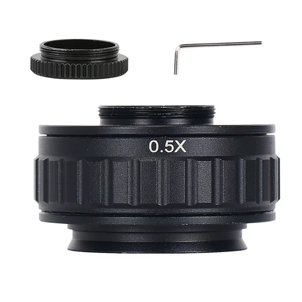 HAYEAR 0,5X C-mount objektív adapter, mikroszkóp kamera csatlakozó, fókuszállítható, trinokuláris sztereó mikroszkóphoz