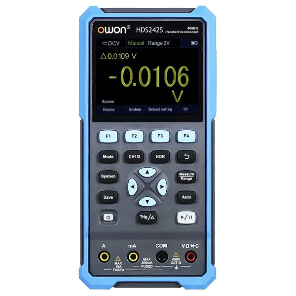 OWON HDS242S 3 az 1-ben digitális oszcilloszkóp, multiméter, jelgenerátor, 40MHz, 250MSa/s, 20000 kijelzés