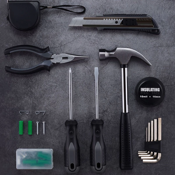 JIUXUN TOOLS 60 az 1-ben háztartási szerszámkészlet: kalapács, állítható csavarkulcs, drótvágó, csillagcsavarhúzó – Xiaomi Youpin