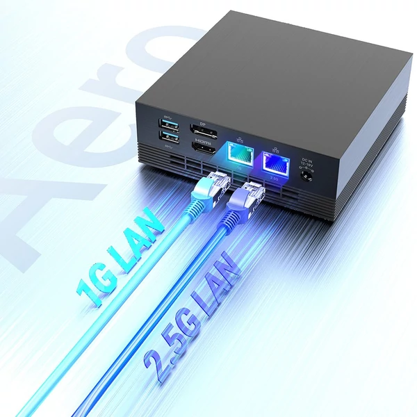 MINIX NEO Z150 Aero Mini PC, Intel N150, 16GB RAM, 512GB SSD, HDMI+DP+USB-C, WiFi 6, BT 5.2, 1G+2.5G LAN, 4xUSB 3.2, audio jack