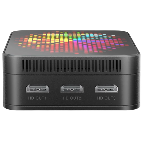 RUPA HSI-95MINI Mini PC, Intel N95 (4 mag, max. 3,4GHz), 8GB RAM, 256GB SSD, 3×HDMI 4K, WiFi 5, Bluetooth 5.0, 3×USB 3.0, 2×RJ45, 3,5mm jack
