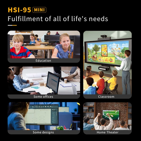 RUPA HSI-95MINI Mini PC, Intel N95 (4 mag, max. 3,4GHz), 8GB RAM, 256GB SSD, 3×HDMI 4K, WiFi 5, Bluetooth 5.0, 3×USB 3.0, 2×RJ45, 3,5mm jack