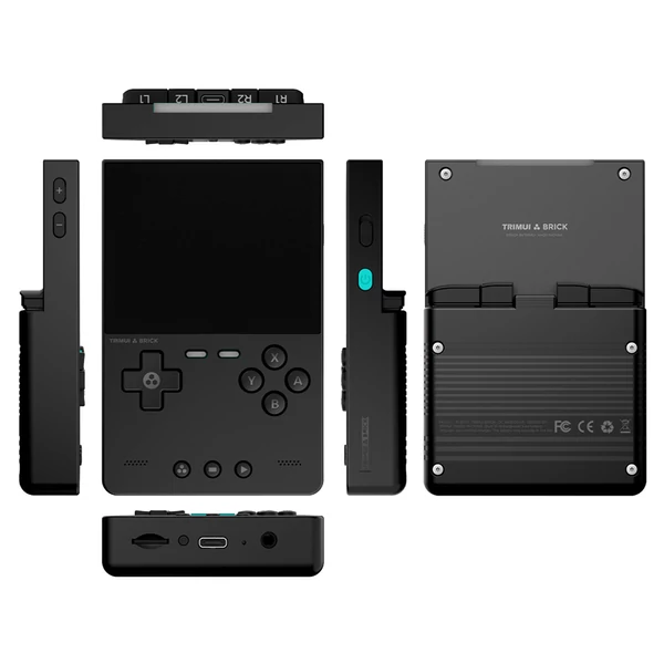 Trimui Brick kézi játékkonzol, 128GB TF kártya, 3.2" 1024x768 IPS kijelző, 8GB eMMC, 5 óra üzemidő, Type-C gyorstöltés, fekete