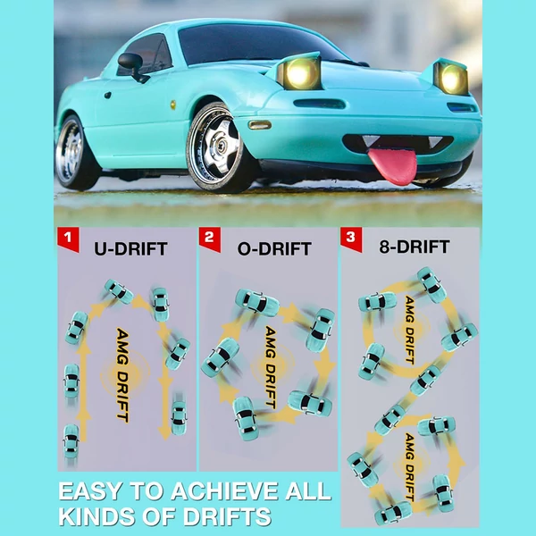 LD 1804 1/18 RC drift autó 2,4 GHz RWD távirányítós játék - Kék