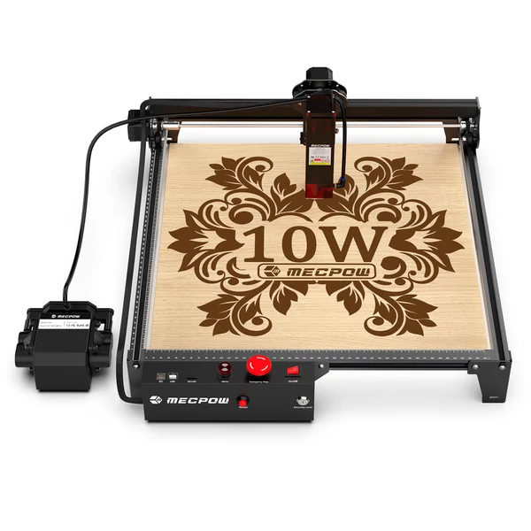 Mecpow X3 Pro 10W lézergravírozó légkompresszoros levegősegéd készlettel - precíziós gravírozás fa, fém és egyéb anyagokhoz