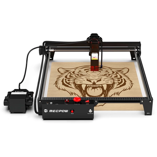 Mecpow X3 Pro 10W lézergravírozó légkompresszoros levegősegéd készlettel - precíziós gravírozás fa, fém és egyéb anyagokhoz