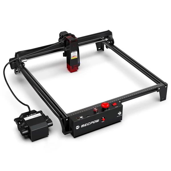 Mecpow X3 Pro 10W lézergravírozó légkompresszoros levegősegéd készlettel - precíziós gravírozás fa, fém és egyéb anyagokhoz