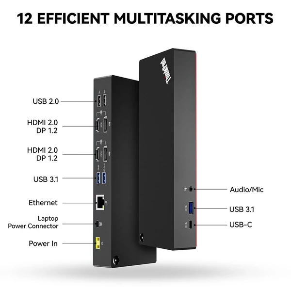 Lenovo ThinkPad Hibrid USB-C és USB-A dokkoló