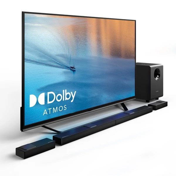 Ultimea Nova S90 7.1.4 csatornás soundbar + 1 pár Steady S90 hangszóróállvány, Dolby Atmos, 740W, 4K HDR, 6 EQ mód