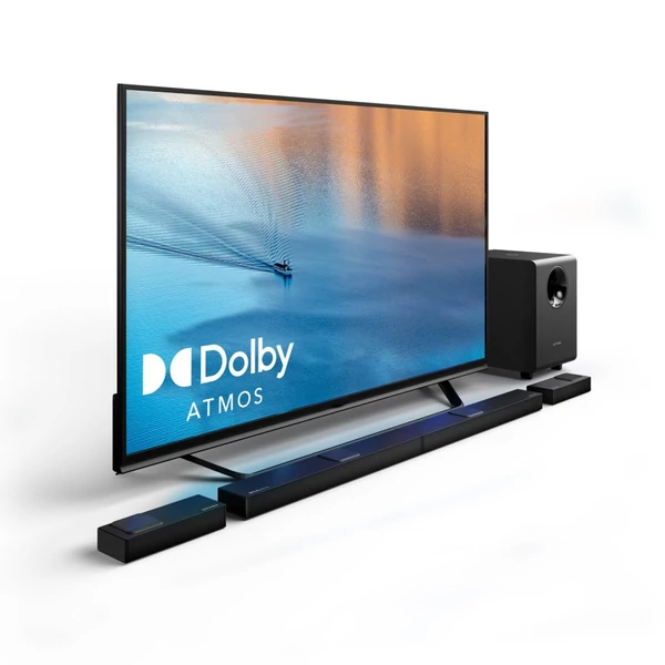 Ultimea Nova S90 7.1.4 csatornás soundbar mélynyomóval, Dolby Atmos, 740W, 4K HDR, 6 EQ mód - Standard