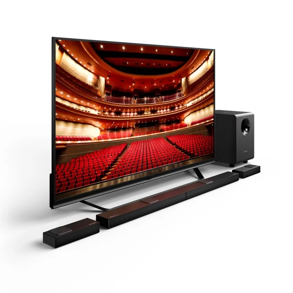 Ultimea Nova S90 7.1.4 csatornás soundbar mélynyomóval, Dolby Atmos, 740W, 4K HDR, 6 EQ mód - Standard