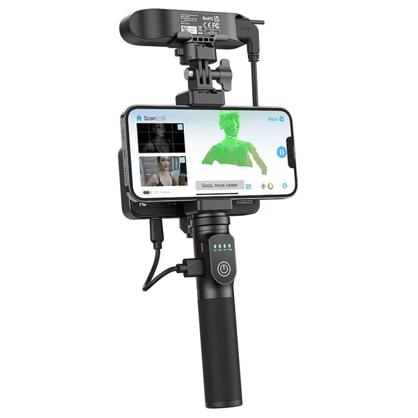 Creality CR-Scan Ferret Pro 3D szkenner, infravörös fényforrás, 0,1 mm pontosság, 30 fps, 150–700 mm távolság, vezeték nélküli kapcsolat