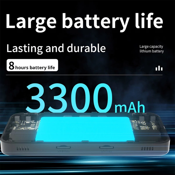 ANBERNIC RG35XX H játékkonzol, 32GB + 64GB TF kártya, 5000+ játék, fekete színben