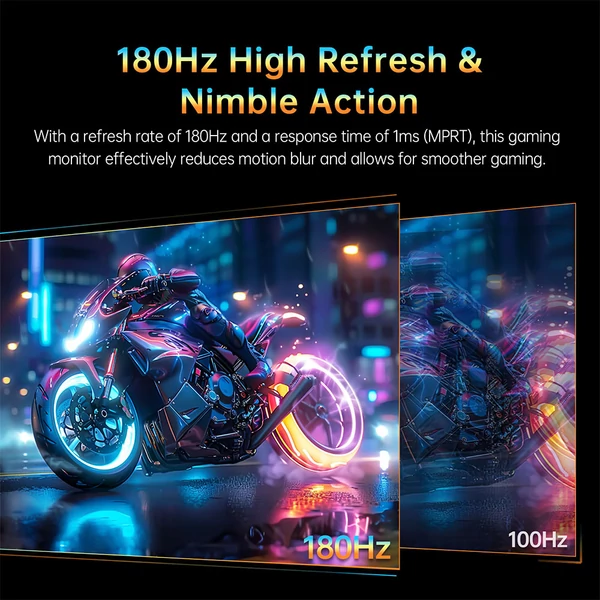 KTC H32S17 32" 1500R ívelt gamer monitor, 2560x1440 QHD, 180Hz, 1ms, HDR10, 99% sRGB, FreeSync/G-SYNC, USB, HDMI2.0, 2xDP1.4, VESA, állítható állvány