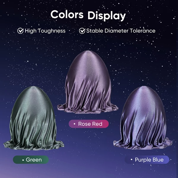 Eryone égetett titán háromszínű PLA filament 1 kg - zöld, rózsaszín-piros, lila-kék