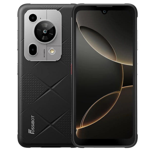 FOSSiBOT F112 Pro 5G strapabíró telefon, 50+5MP hátlapi kamera, 7150mAh akku, 6,88" HD+, 8/256GB, Android 14, IP68/IP69K - Fekete