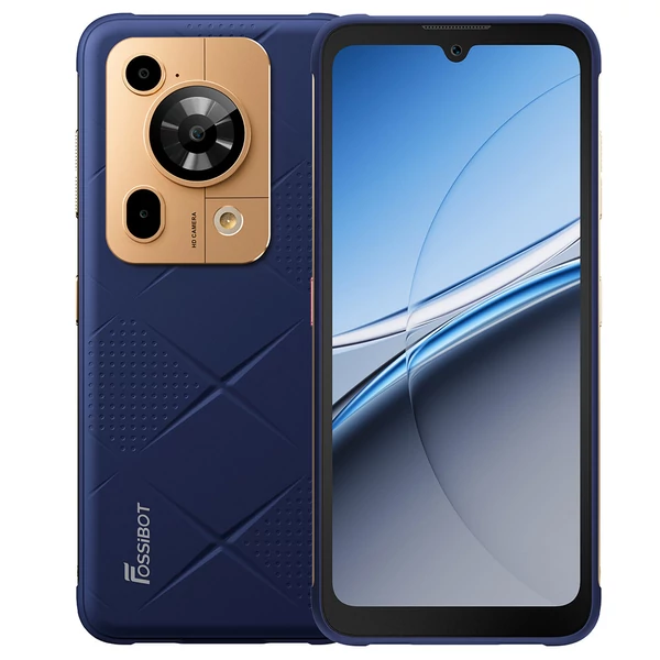 FOSSiBOT F112 Pro 5G strapabíró telefon, 50+5MP hátlapi kamera, 7150mAh akku, 6,88" HD+, 8/256GB, Android 14, IP68/IP69K - Kék