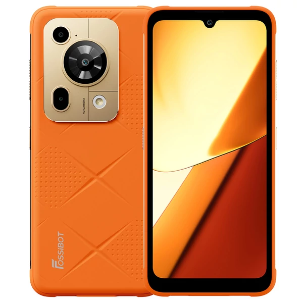 FOSSiBOT F112 Pro 5G strapabíró telefon, 50+5MP hátlapi kamera, 7150mAh akku, 6,88" HD+, 8/256GB, Android 14, IP68/IP69K - Narancs
