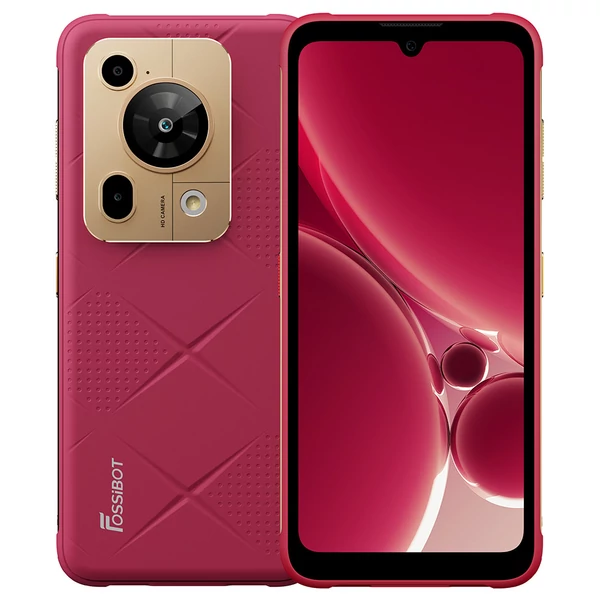 FOSSiBOT F112 Pro 5G strapabíró telefon, 50+5MP hátlapi kamera, 7150mAh akku, 6,88" HD+, 8/256GB, Android 14, IP68/IP69K - Piros