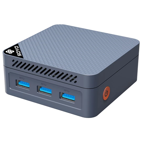 SOYO M4 Mini PC, Intel N150 4 mag 3,6GHz, 12GB LPDDR5 RAM, 512GB SSD, 2×HDMI+DP 4K, WiFi 5, BT 5.0, 3×USB3.2, 2×RJ45, Type-C, audio