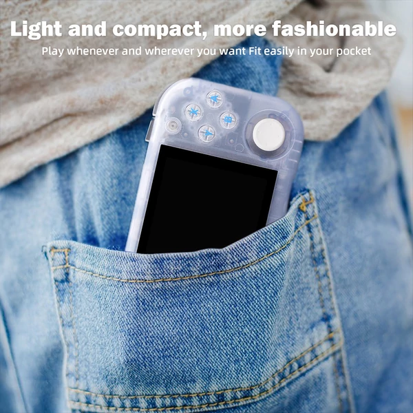 Magicx Mini Zero 28 V2 retro játékkonzol, 2,8" 640×480 IPS kijelző, 7 óra játékidő - 128GB, kék