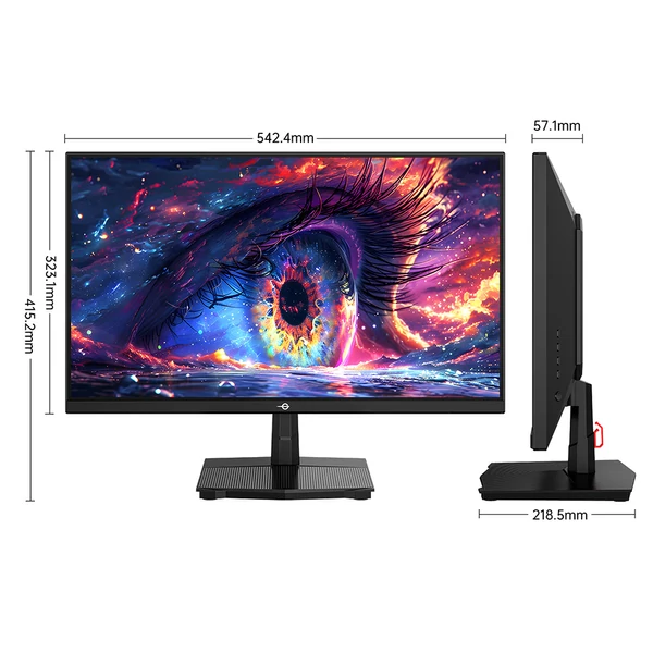 TITAN ARMY P2418C irodai monitor, 23,8", 1920x1080, 16:9 CSOT IPS, 144Hz, 1500:1, HDR400, 178° betekintési szög, VESA, kékfény szűrő