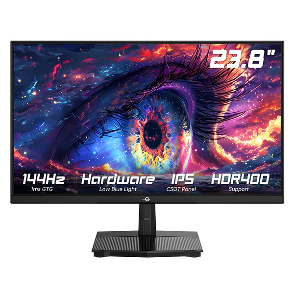TITAN ARMY P2418C irodai monitor, 23,8", 1920x1080, 16:9 CSOT IPS, 144Hz, 1500:1, HDR400, 178° betekintési szög, VESA, kékfény szűrő