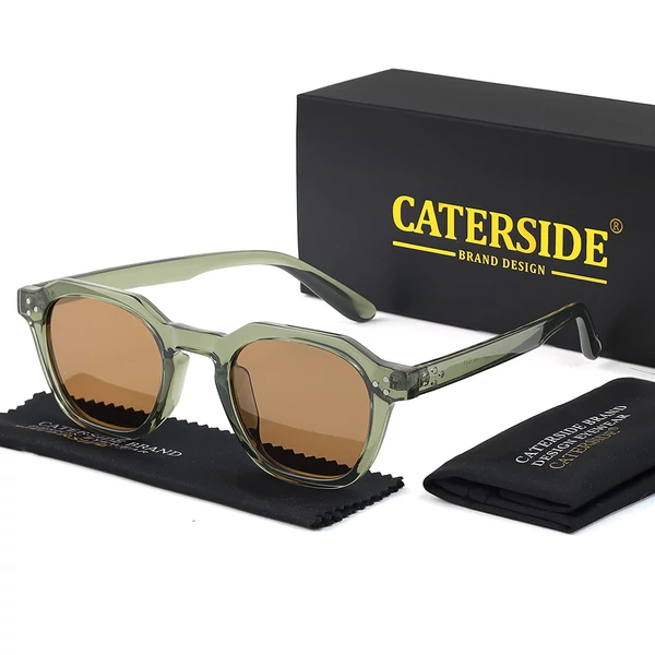CATERSIDE K39330 Vintage polarizált napszemüveg strandoláshoz - Zöld keret