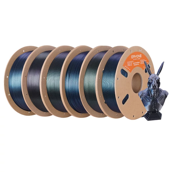 6kg ERYONE Égő titán dupla színű PLA – 1kg zöld & kék / zöld & rózsa / zöld & lila / kék & rózsa / zöld & arany / fekete & kék