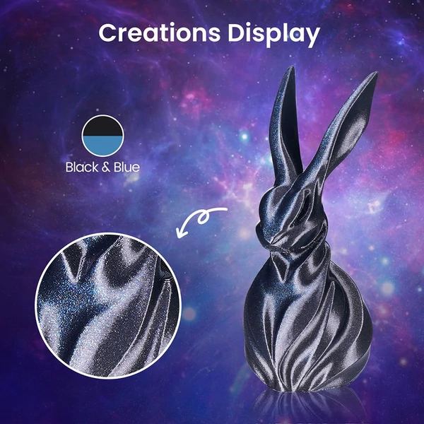 ERYONE Égő titán dupla színű PLA filament 1kg – Fekete & kék