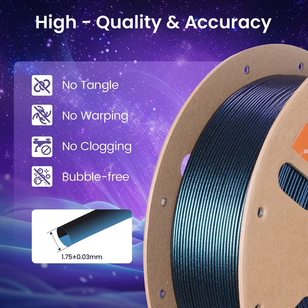 ERYONE Égő titán dupla színű PLA filament 1kg – Fekete & kék