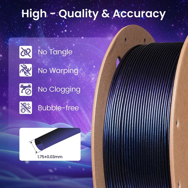 ERYONE Égő titán dupla színű PLA filament 1kg – fekete & lila-kék