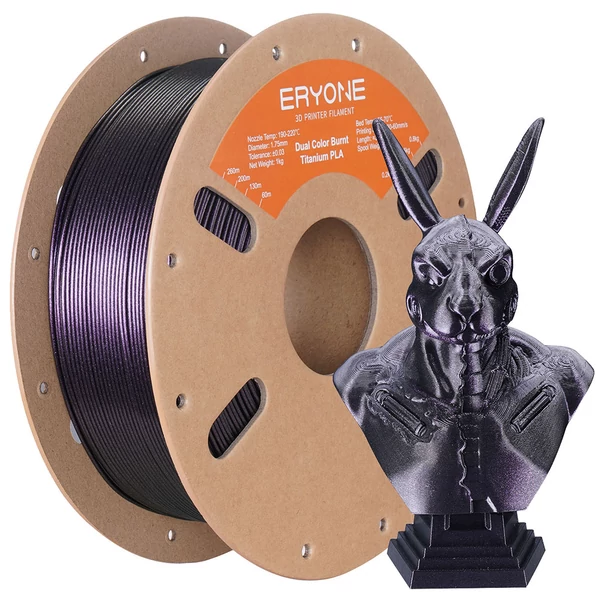 ERYONE Égő titán dupla színű PLA filament 1kg – fekete & rózsa-piros