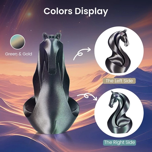 ERYONE Égő titán dupla színű PLA filament 1kg – zöld & arany