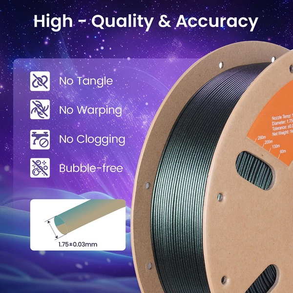 ERYONE Égő titán dupla színű PLA filament 1kg – zöld & arany