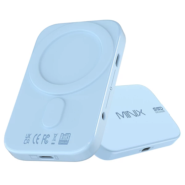 MINIX MSE01 4 az 1-ben M.2 NVMe/SATA SSD ház, MagSafe kompatibilis, akár 4TB kapacitásig