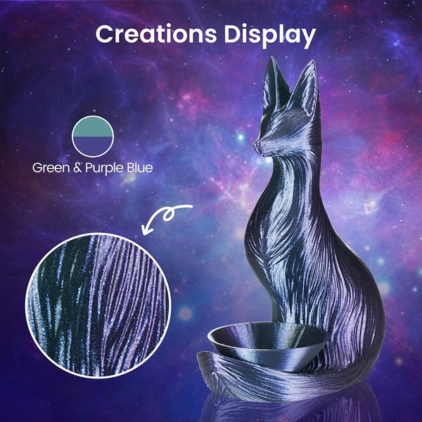ERYONE Égő titán dupla színű PLA filament 1kg – zöld & lila-kék