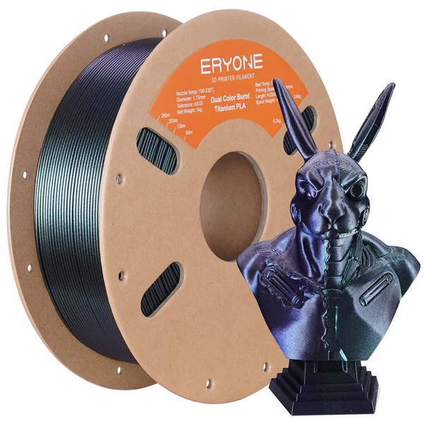 ERYONE Égő titán dupla színű PLA filament 1kg – zöld & lila-kék