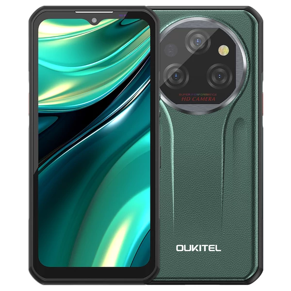 OUKITEL WP39 Pro 5G strapabíró telefon, 12+512GB, 11000mAh, 6,6" FHD+, 64MP, Android 14, IP68, NFC/GPS - Zöld