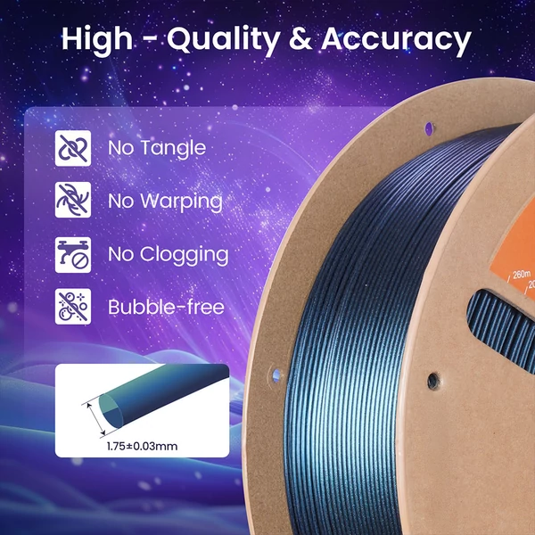 ERYONE Égő titán dupla színű PLA filament 1kg – zöld & kék