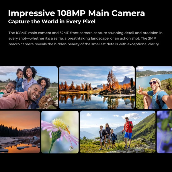 Oukitel WP200 Pro 5G tereptúrás telefon, fejhallgató/óra, 24GB+1TB, 6.7" AMOLED, 108MP kamera, 8800mAh, Android 15, IP68 - Fekete