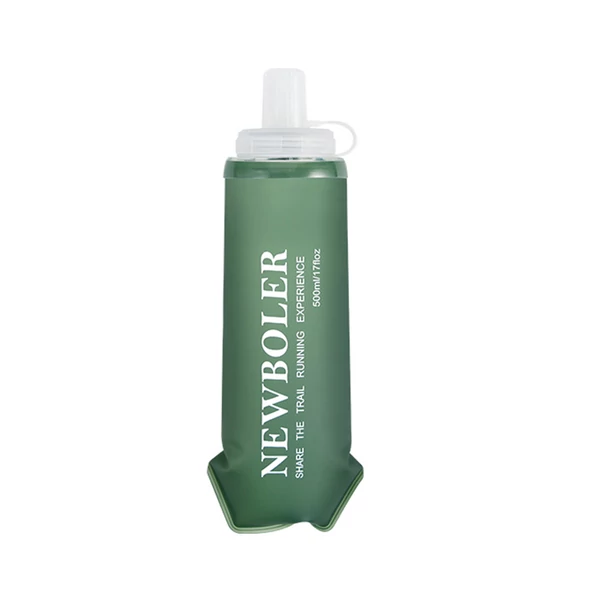 NEWBOLER BOT225 összecsukható, puha, BPA-mentes sportkulacs – 500 ml, zöld
