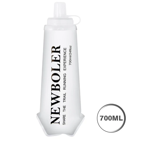 NEWBOLER BOT225 összecsukható, puha, BPA-mentes sportkulacs – 700 ml, fehér