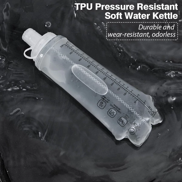 NEWBOLER BOT225 összecsukható, puha, BPA-mentes sportkulacs – 300 ml, fehér