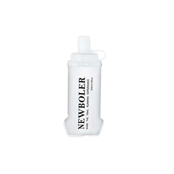 NEWBOLER BOT225 összecsukható, puha, BPA-mentes sportkulacs – 300 ml, fehér